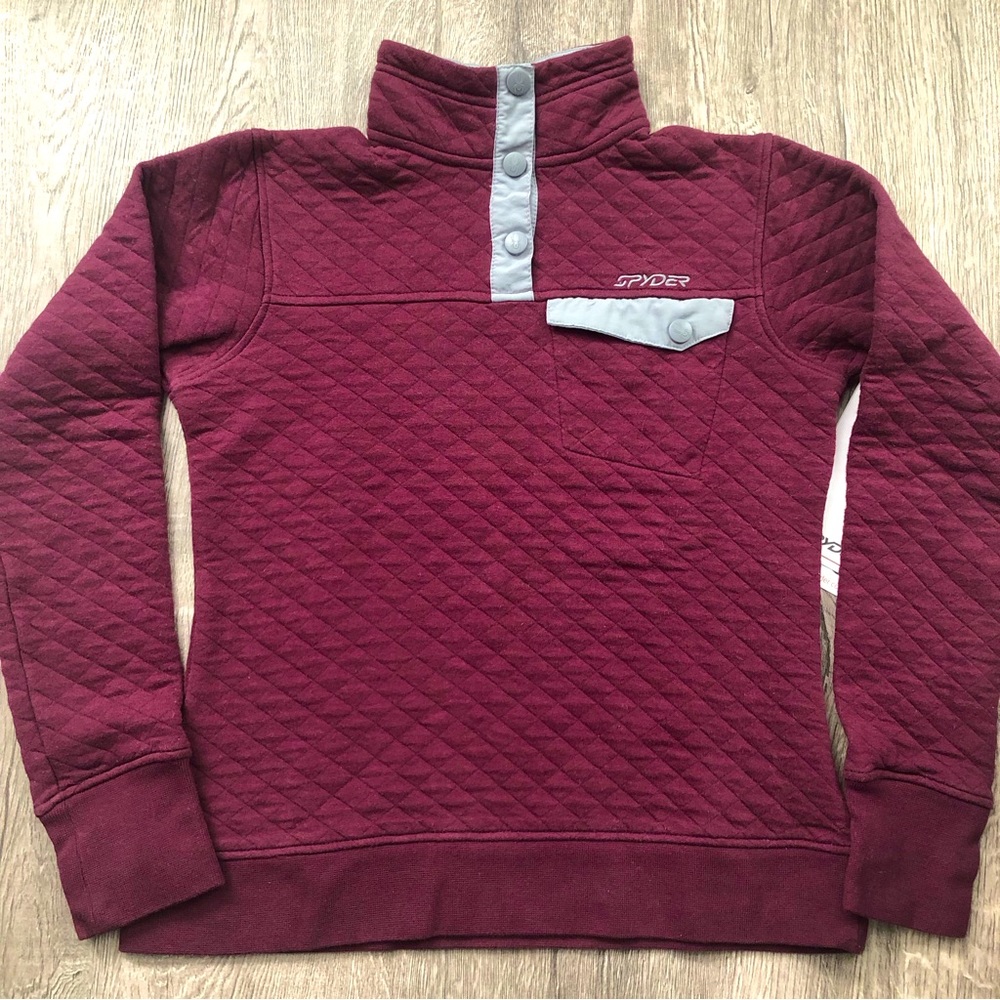Spyder Ski Diamond Quilt Snap Pullover